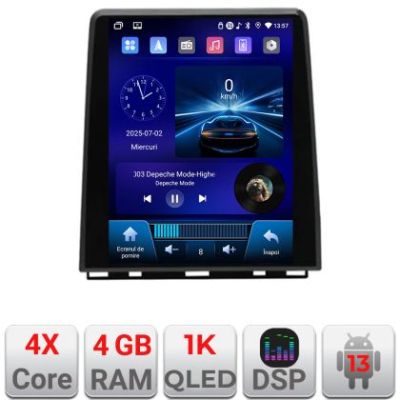 Navigatie Renault Clio 5,Qled 9.7",Quad core 4Gb RAM,64Gb Hdd,4G,DSP,Carplay,Bluetooth E220-RK