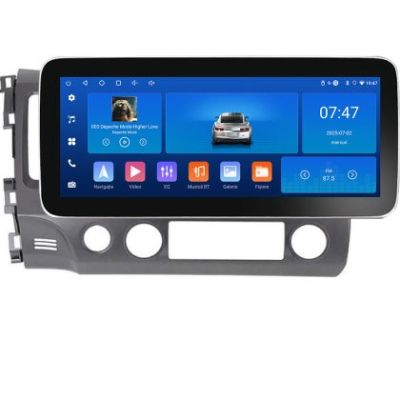 Navigatie Honda Civic 2005-2011 K-044 Edotec 4+64 12.3 inch Incell 1K android Wifi 5Ghz gps internet