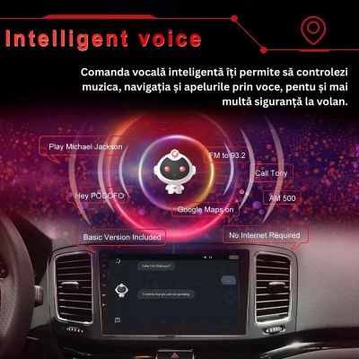 ARTIE SMARTIE – Navigație Auto 9” QLED, Android 15, 8GB RAM + 128GB, CarPlay & Android Auto, GPS
