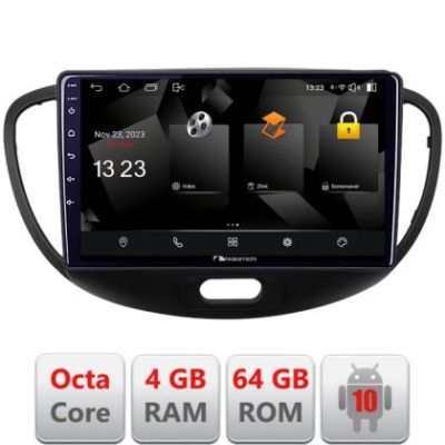 Navigatie Hyundai I10 2007-2013 Android Octa Core 720p 4+64 DSP 360 camera carplay android auto