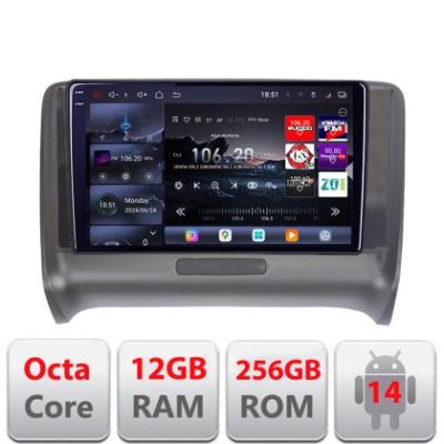 Navigatie Audi TT 2004-2011  Edotec Kit-078 8 core QLED 2K 12+256GB 360 Android Waze USB Navigatie Internet Youtube Radio