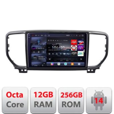 Navigatie Kia Sportage facelift 2019+ Edotec Kit-sportage-19 8 core QLED 2K 12+256GB 360 Android Waze USB Navigatie Internet Youtube Radio