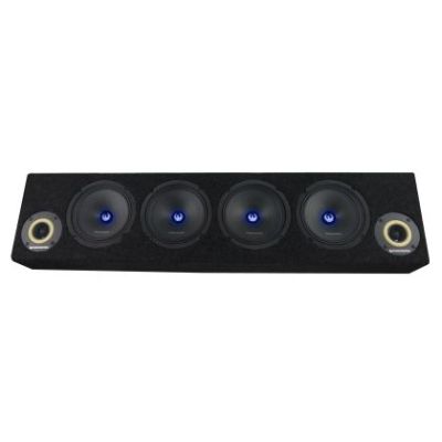 Cutie cu difuzoare iluminate Phonix Gold 1700W ieșire SPL 2 x 4 OHM 4 x difuzoare midrange 2 x tweetere pro audio