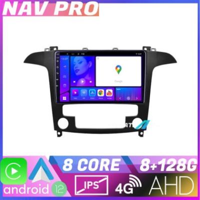 Navigatie Ford S Max 2008 2012 KIT 003 EDOTEC-LITE Android Ecran 720P Octa Core 8 128 Carplay