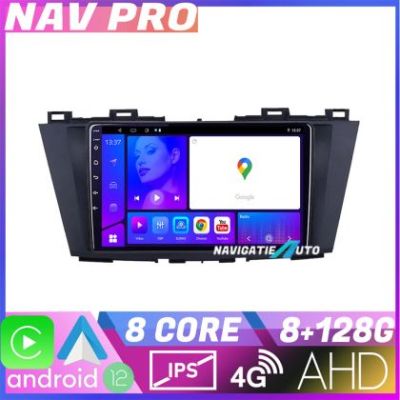 Navigatie Mazda 5 2010 2017 KIT 117 EDOTEC-LITE Android Ecran 720P Octa Core 8 128 Carplay