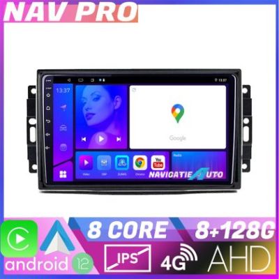 Navigatie Chrysler Jeep KIT 202 EDOTEC-LITE Android Ecran 720P Octa Core 8 128 Carplay