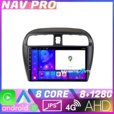 Navigatie Mitsubishi Space Star Mirage Attrage 2012 EDOTEC-LITE Android Ecran 720P Octa Core 8 128 Carplay