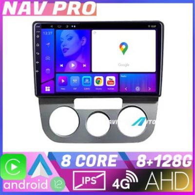 Navigatie VW Golf 5 2004 2010 clima manuala EDOTEC-LITE Android Ecran 720P Octa Core 8 128 Carplay