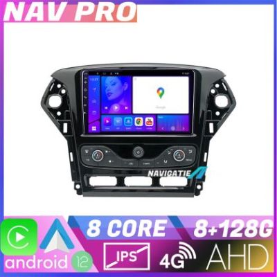 Navigatie Ford Mondeo 2011 2014 EDOTEC-LITE Android Ecran 720P Octa Core 8 128 Carplay