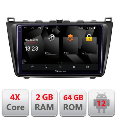 Navigatie Mazda 6 5230-012 Android Ecran 720P Quad Core 2+64 carplay android auto