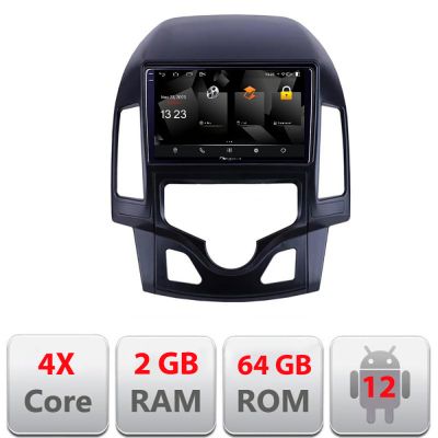 Navigatie Hyundai I30 2009-2012 clima automata 5230-I30AUTOMATIC Android Ecran 720P Quad Core 2+64 carplay android auto