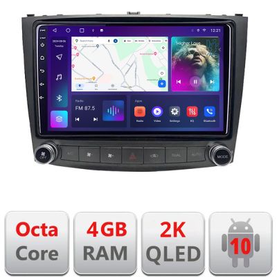 Navigatie Lexus IS 2005-2011 C- IS Android Octa Core Ecran 2K QLED GPS 4G 4+32GB 360 kit-IS+EDT-E410-2K