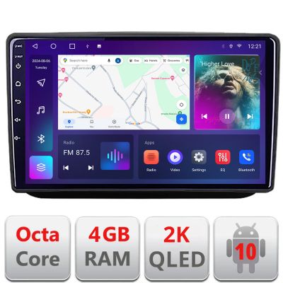 Navigatie Skoda Fabia 2 2009-2014 Android Octa Core Ecran 2K QLED GPS 4G 4+32GB 360 KIT-fabia2+EDT-E410-2K