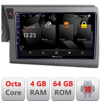Navigatie Audi A6 C6 2004-2010 Nakamichi NAM5510 Qled Octa Core 720p 4+64 DSP 360 camera carplay android auto
