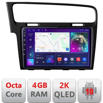 Navigatie VW Golf 7 C-491 Android Octa Core Ecran 2K QLED GPS 4G 4+32GB 360 KIT-491+EDT-E410-2K
