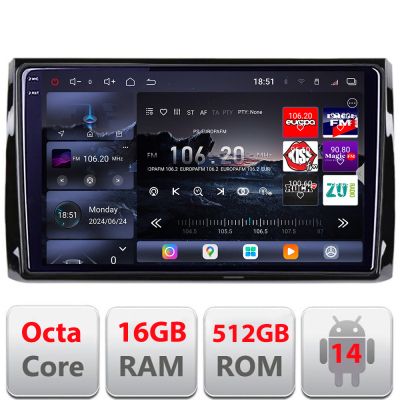 Navigatie Skoda Kodiaq 2016+ Edotec Kit-KODIAQ 8 core QLED 2K 12+256GB 360 Android Waze USB Navigatie Internet Youtube Radio