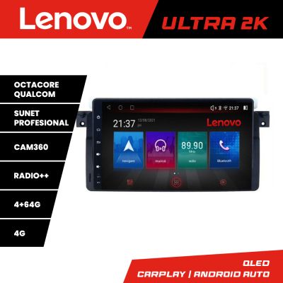 Navigatie BMW Seria 3 E46 Lenovo Kit-052 8 core QLED Qualcomm 4+64 360 Android Waze USB Navigatie Internet Youtube Radio