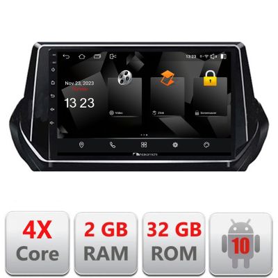 Navigatie Peugeot 2008 2020- Android radio gps internet quad core 2+64 carplay android auto