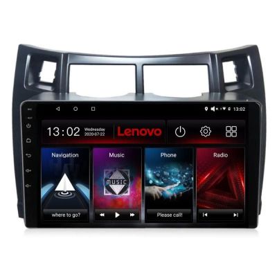 Navigatie Toyota Yaris 2008-2011 Lenovo Kit-YARIS08 8 core QLED 2K 4+64 360 Android Waze USB Navigatie Internet Youtube Radio Lenovo