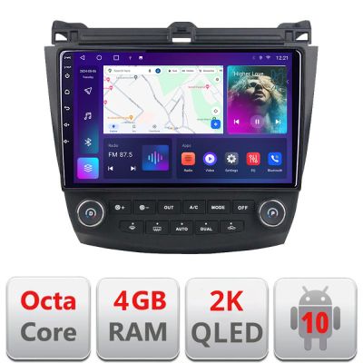 Navigatie Honda Accord 2004-2008 C-accord Android Octa Core Ecran 2K QLED GPS 4G 4+32GB 360 KIT-ACCORD+EDT-E410-2K