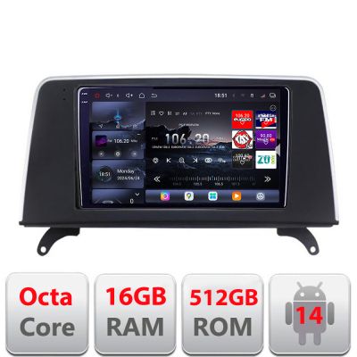 Navigatie BMW X5 X6 2009-2014 CIC 8 core QLED 2K 12+256GB 360 Android Waze USB Navigatie Internet Youtube Radio Edotec