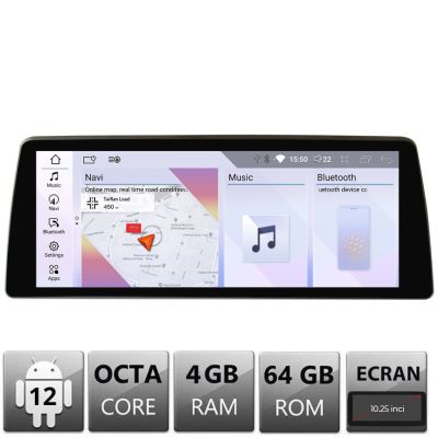 Navigatie BMW Seria 5 E60 2006-2012 cu ecran CCC Android ecran 10.25" 4+64 4G BT