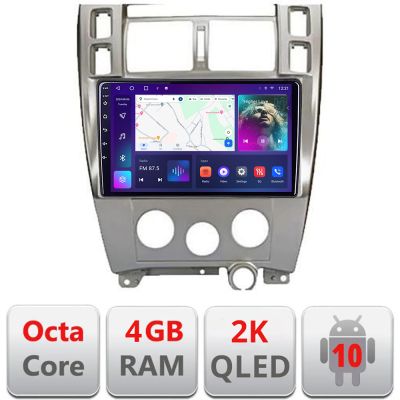 Navigatie Hyundai Tucson Manual C-1001 Android Octa Core Ecran 2K QLED GPS 4G 4+32GB 360 KIT-1001+EDT-E410-2K