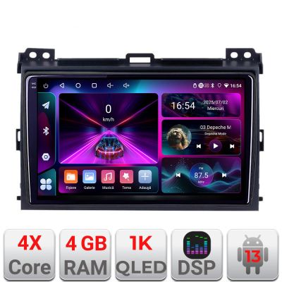 Navigatie Toyota Prado 2007- A-456 4+64 InCell Display 1K Android Waze USBNavigatie Internet Youtube Radio V1