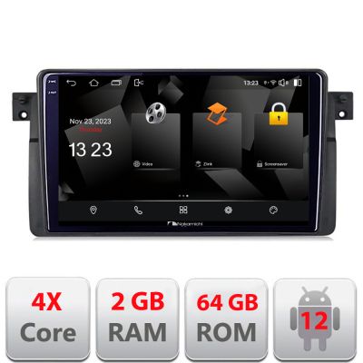 Navigatie BMW Seria 3 E46 5230-052 Android Ecran 720P Quad Core 2+64 carplay android auto