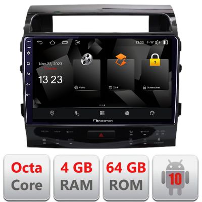 Navigatie Toyota Land Cruiser V8 L200 2009-2020 Nakamichi NAM5510 Qled Octa Core 720p 4+64 DSP 360 camera carplay android auto