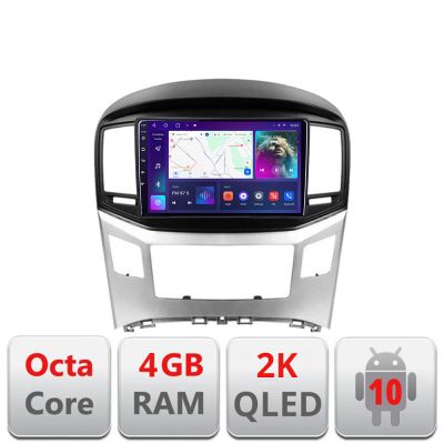 Navigatie Hyundai H1 Starex 2016- C-h1 Android Octa Core Ecran 2K QLED GPS 4G 4+32GB 360 KIT-h1+EDT-E409-2K