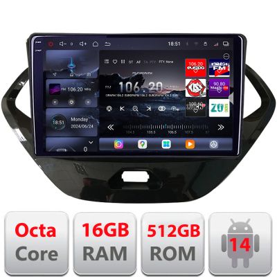 Navigatie Ford KA 2015-2020 Android radio gps internet 8 core QLED 2K 12+256GB 360 Edotec