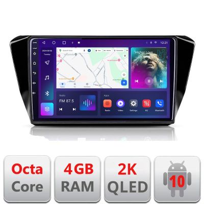 Navigatie Skoda Superb 3 2015- C-932 Android Octa Core Ecran 2K QLED GPS 4G 4+32GB 360 KIT-932+EDT-E410-2K