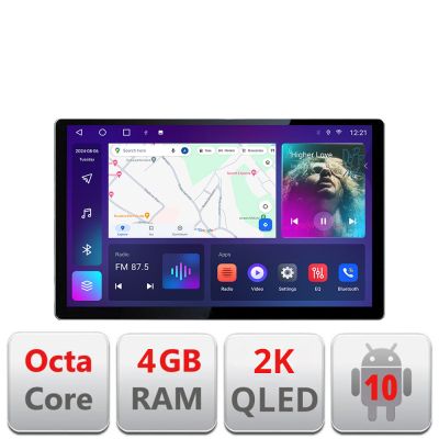 Navigatie dedicata Toyota RAV4 N-018 Edonav ecran 13" 2K 4+32 Android Waze USB Navigatie 4G 360 Toslink Youtube Radio KIT-018 si