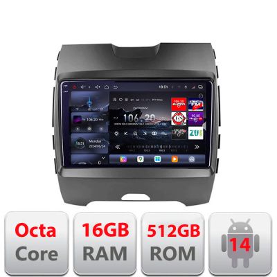 Navigatie Ford Edge 2015-2021 Highline Edotec Kit-edge-high 8 core QLED 2K 12+256GB 360 Android Waze USB Navigatie Internet Youtube Radio
