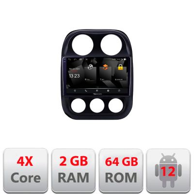 Navigatie Jeep Compass 2010-2016 5230-2500 Android Ecran 720P Quad Core 2+64 carplay android auto