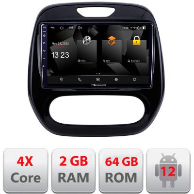 Navigatie Renault Captur 2013-2020 Android Ecran 720P Quad Core 2+64 carplay android auto