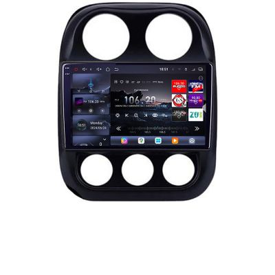 Navigatie Jeep Compass 2010-2016 Edotec Kit-2500 8 core QLED 2K 12+256GB 360 Android Waze USB Navigatie Internet Youtube Radio