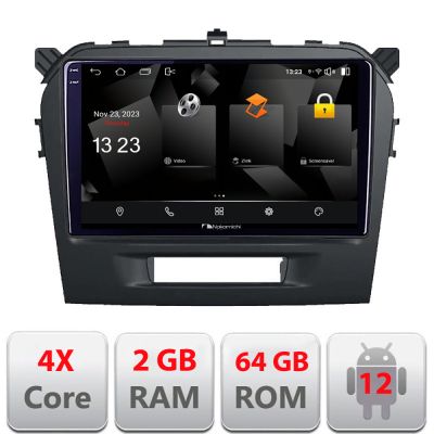 Navigatie Suzuki Grand Vitara 2016- 5230-2265 Android Ecran 720P Quad Core 2+64 carplay android auto