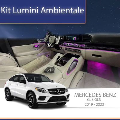 Lumini ambientale Mercedes GLE W167 GLS X167 dedicate trapa plafon control din unitatea originala sau telefon