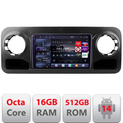 Navigatie Mercedes Sprinter 2018- Android radio gps internet 8 core QLED 2K 12+256GB 360GB  Edotec