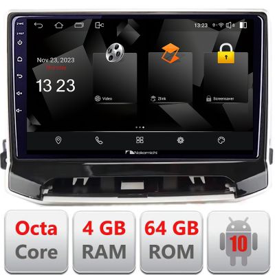 Navigatie Jeep Compass 2021- Nakamichi NAM5510 Qled Octa Core 720p 4+64 DSP 360 camera carplay android auto