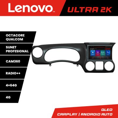 Navigatie Jeep Wrangler 2014-2016 Android radio gps internet 8 core QLED Qualcomm 4+64 360 Lenovo