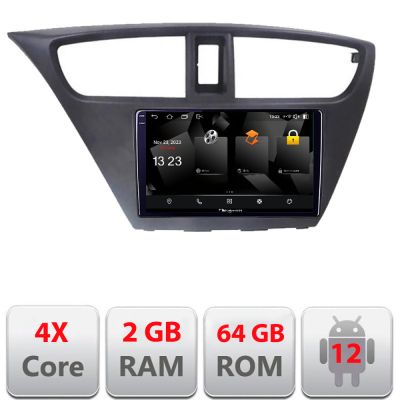 Navigatie Honda Civic 2012-2016 5230-CIVIC Android Ecran 720P Quad Core 2+64 carplay android auto