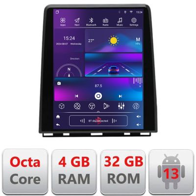 Navigatie Renault Clio 5 high Edonav Tesla Qled 9.7",Octacore,4Gb RAM,32Gb,4G,DSP,Carplay,Android Auto, 360, fibra optica, coaxial,Bluetooth