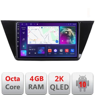Navigatie Volkswagen Touran 2016- C-3144 Android Octa Core Ecran 2K QLED GPS 4G 4+32GB 360 KIT-3144+EDT-E410-2K