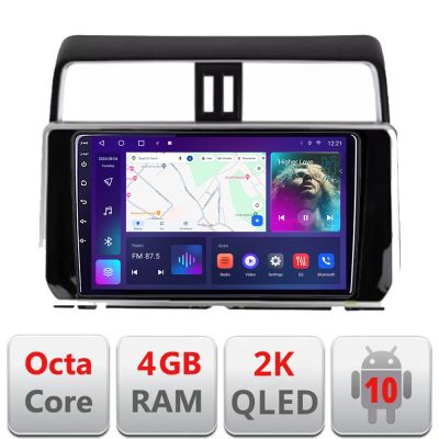 Navigatie Toyota Prado J150 2018- C-1065 Android Octa Core Ecran 2K QLED GPS 4G 4+32GB 360 KIT-1065+EDT-E410-2K
