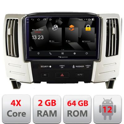 Navigatie Lexus RX300 2003-2008 Android Ecran 720P Quad Core 2+64 carplay android auto