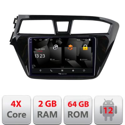 Navigatie Hyundai i20 2015-2018 5230-517 Android Ecran 720P Quad Core 2+64 carplay android auto