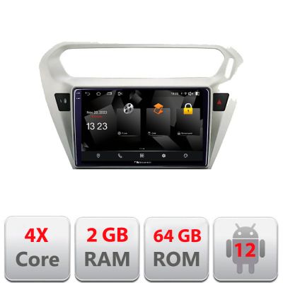 Navigatie Peugeot 301 Citroen C-Elisee 5230-301 Android Ecran 720P Quad Core 2+64 carplay android auto